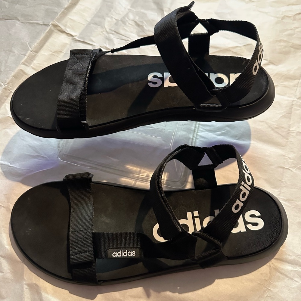 Adidas Black Adjustable Sandals - Picture 2 of 9